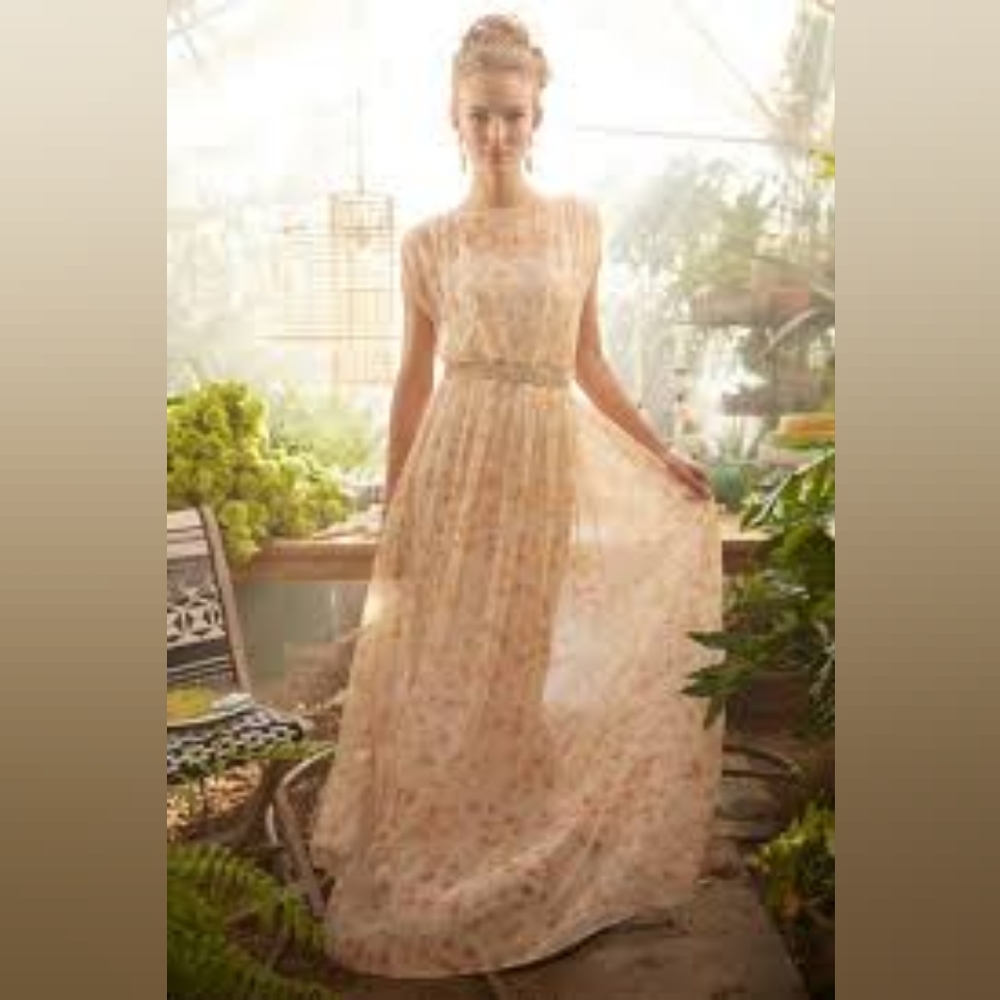 Paper Crown peach blossom dress